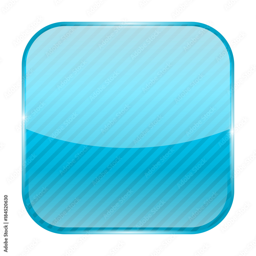 Blue square icon with stripes Blue square icon with stripes