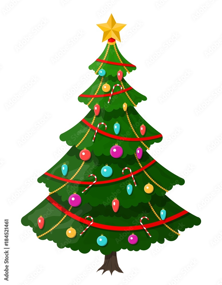 Christmas tree decorated Christmas tree decorated