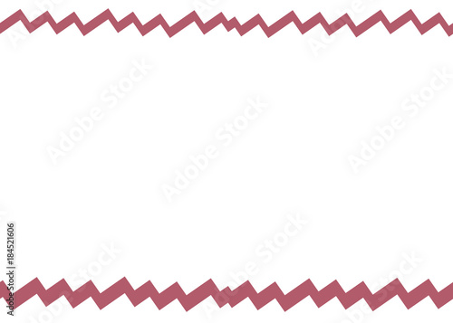 ギザギザの波線のフレーム 赤紫 Stock イラスト Adobe Stock