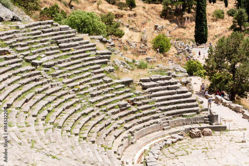 Ancient Theatre in Delfi , Greece 