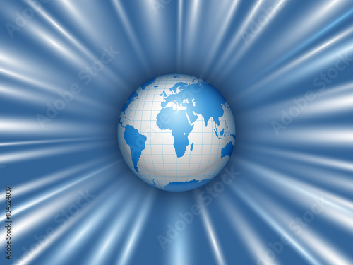 earth globe tearing away gravitational space