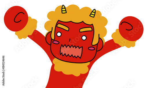 attacking red demon