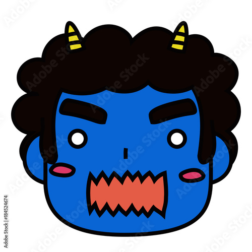 blue-horned demon