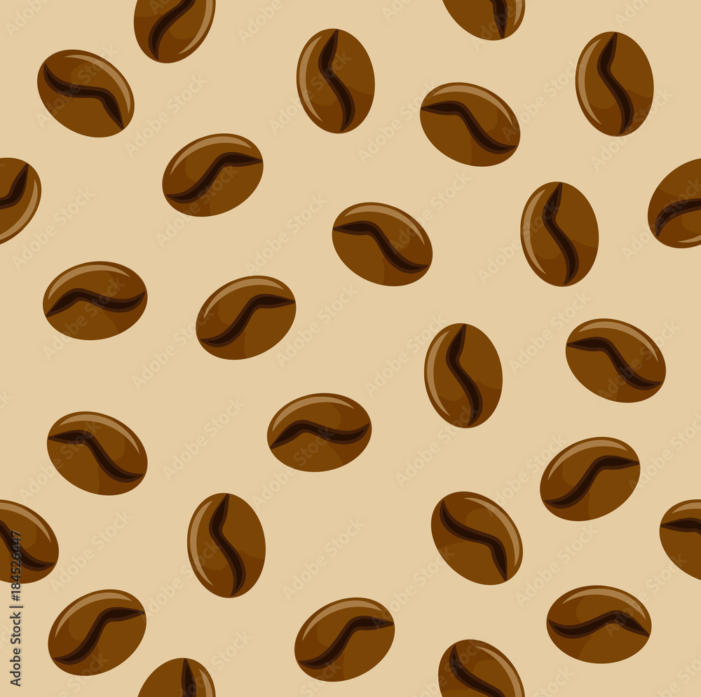 Obraz premium Brown Coffee Beans Background pattern