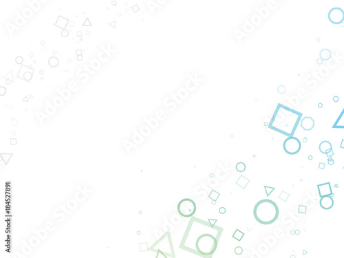 abstract green blue geometric shapes background