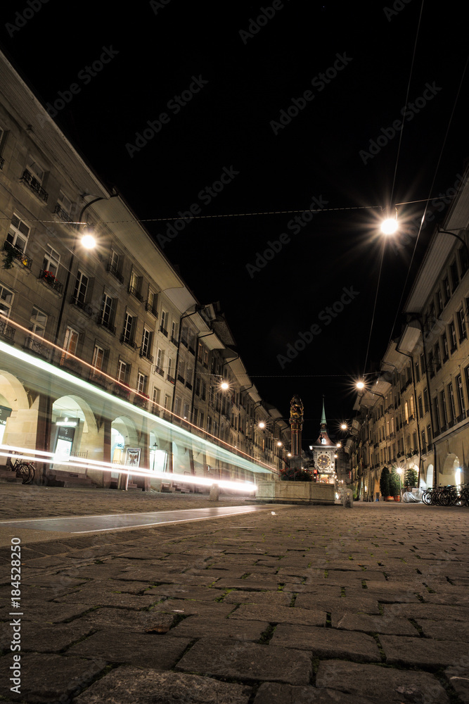 night of Bern old town