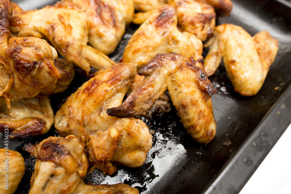 Juicy fried chicken wings in the oven