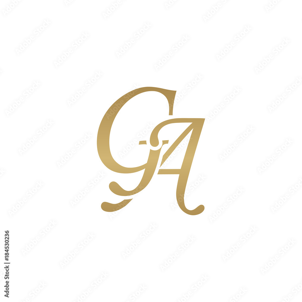 DIY Monogram Logo, AG GA Luxury Letter Editable Logo SVG