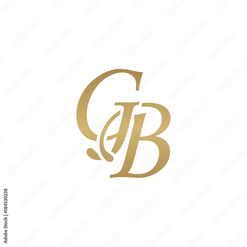Initial letter MG, overlapping elegant monogram logo, luxury golden color  Stock Vector
