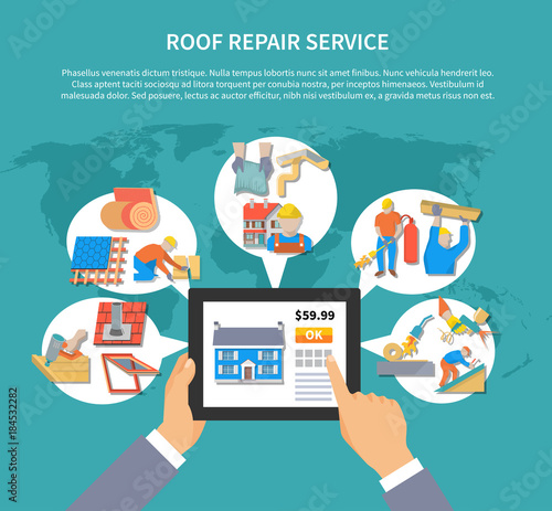 Roofer Colored Flyer