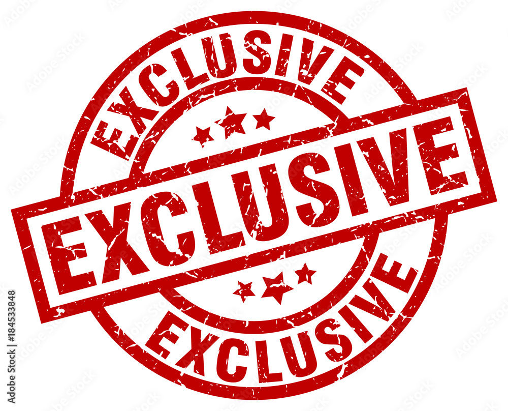 exclusive round red grunge stamp exclusive round red grunge stamp