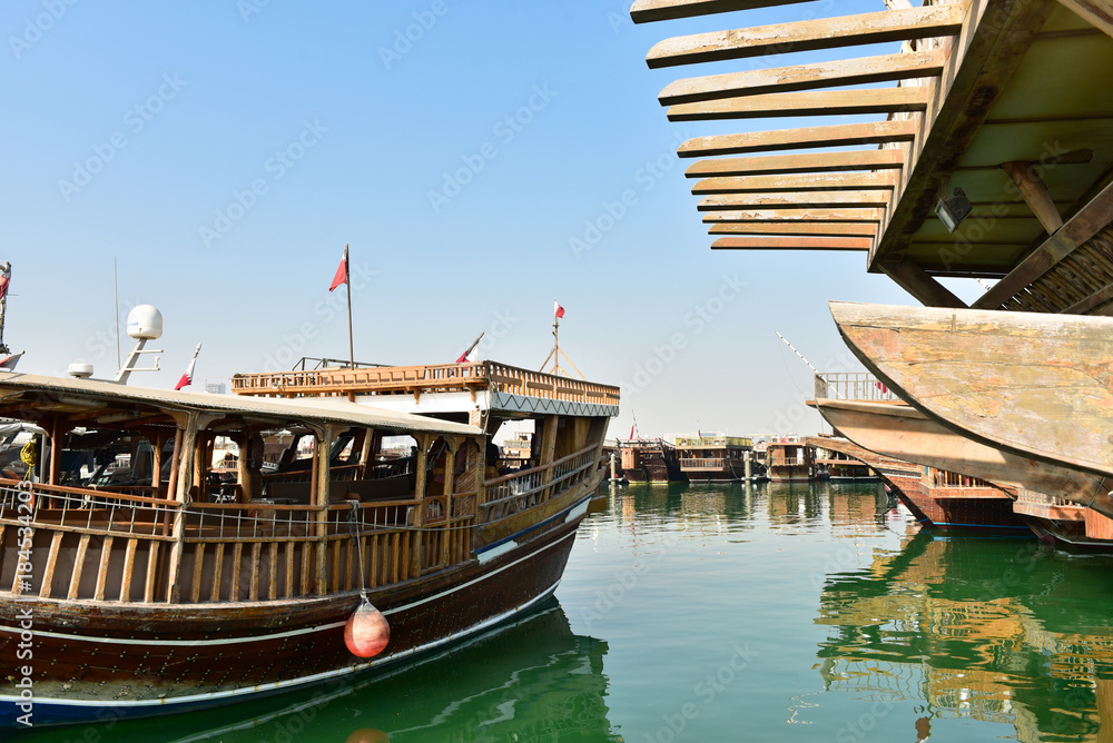 Traditional Arabian boats in the Gulf