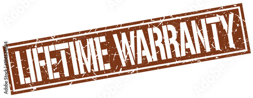 lifetime warranty square grunge stamp