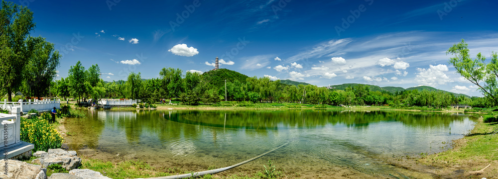 Fototapeta premium DSC_2347-Pano Landscape water and lake.