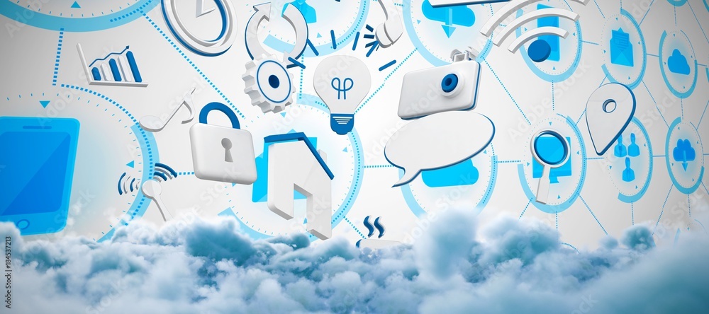 Fototapeta premium Composite image of digitally composite image of storm clouds 