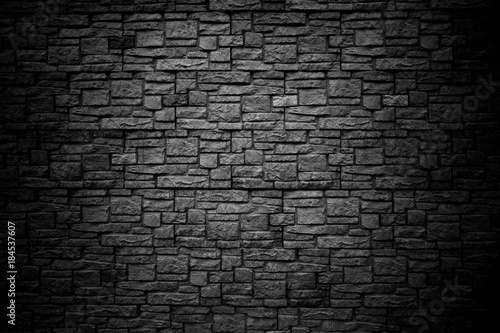Background, texture wall made of stone blocks. Blank space, dark style. Brick wall