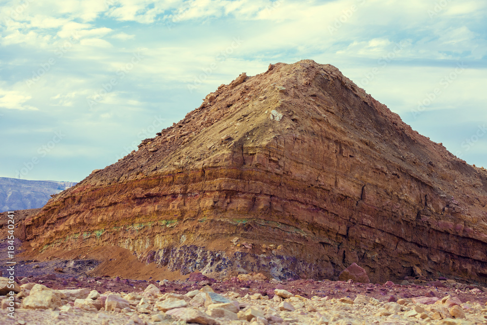 Makhtesh Ramon Crater in Negev desert, Israel