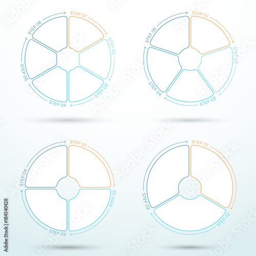 Infographic Business Outlined Shapes Cycle Design A