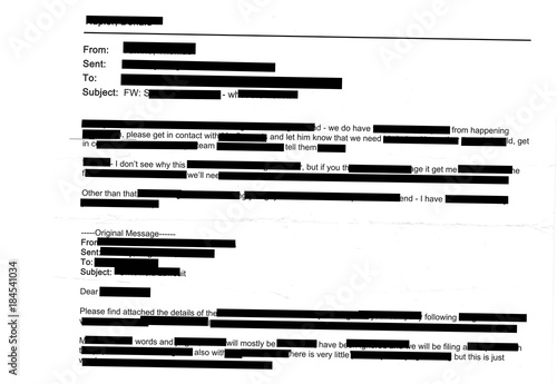 Redacted email graphic resource