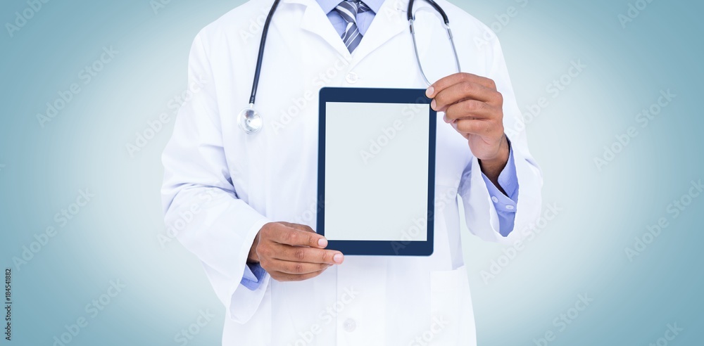 A doctor showing digital tablet A doctor showing digital tablet