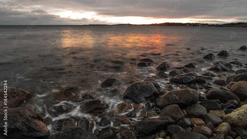 Seashore sunset