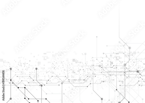 vector white background abstract technology communication data Science