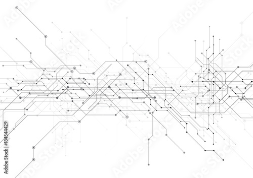 vector white background abstract technology communication data Science