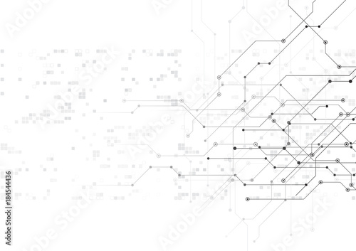 vector white background abstract technology communication data Science