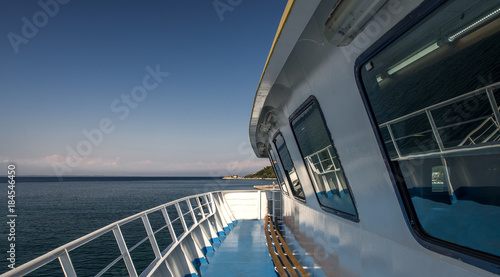 Stampa su tela Ferry boat deck