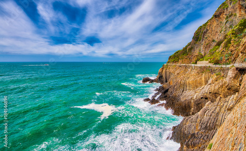 Wallpaper Mural Cinque Terre, Italy. Coastline view in spring season Torontodigital.ca