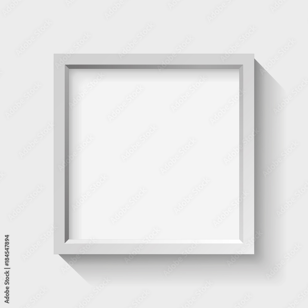 Realistic empty frame on light background, border for your creative project, vector design object Realistic empty frame on light background, border for your creative project, vector design object