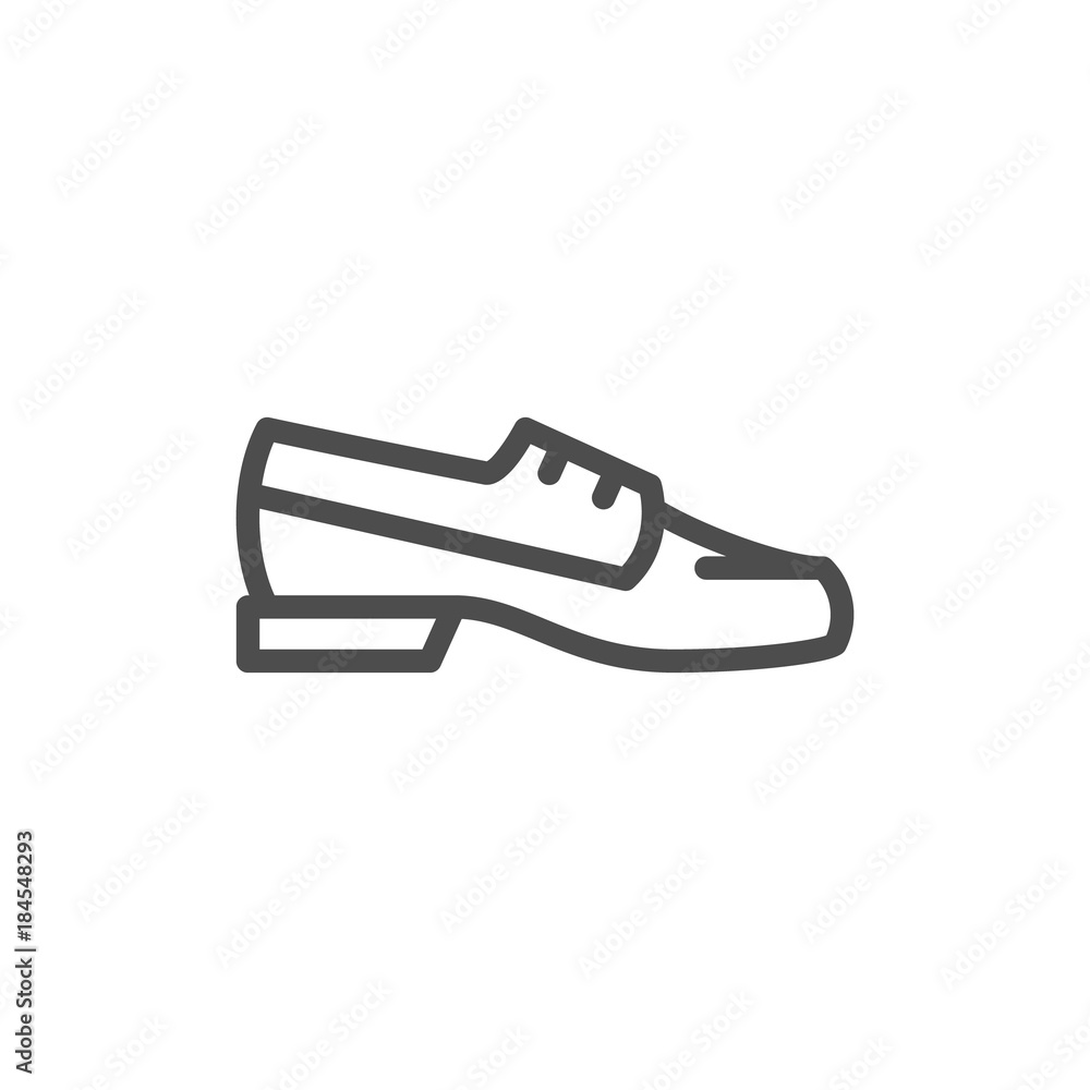 Boat shoe line icon Boat shoe line icon