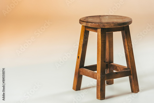 close up view of old fashioned wooden chair