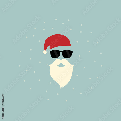 cool Santa with sunglasses