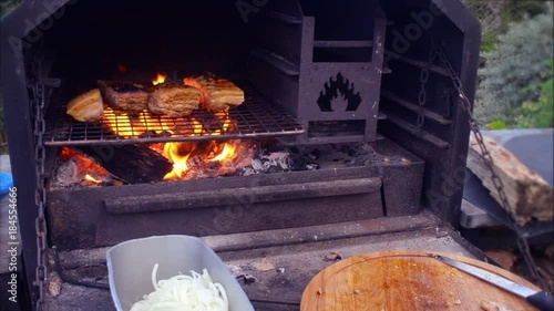 garden barbecue Livar pork roast in the oven photo