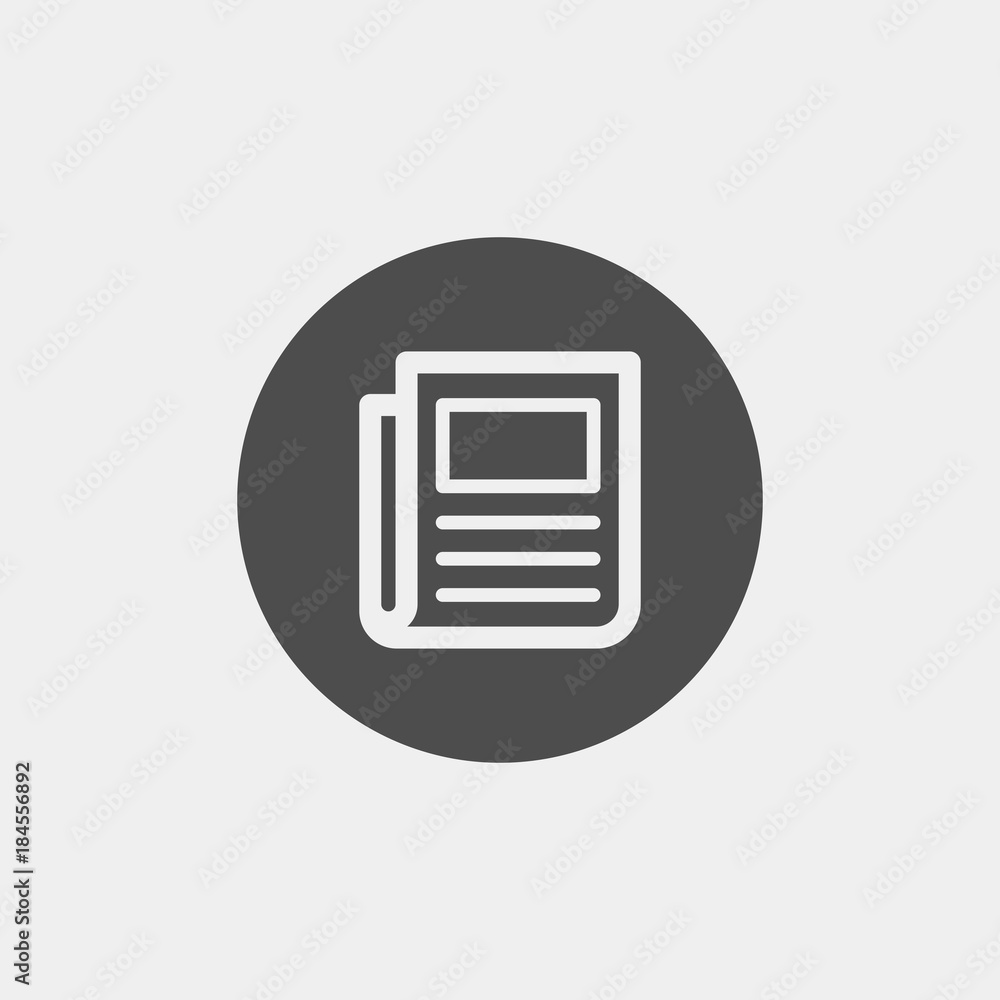 Newspaper flat vector icon Newspaper flat vector icon