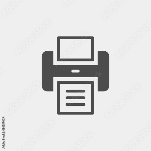 The printer flat vector icon 