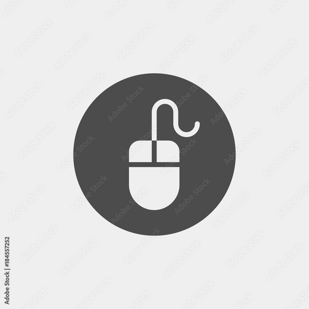 Computer mouse flat vector icon Computer mouse flat vector icon