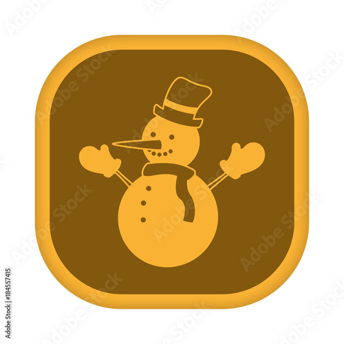 App Icon gelb - Schneemann - Weihnachten