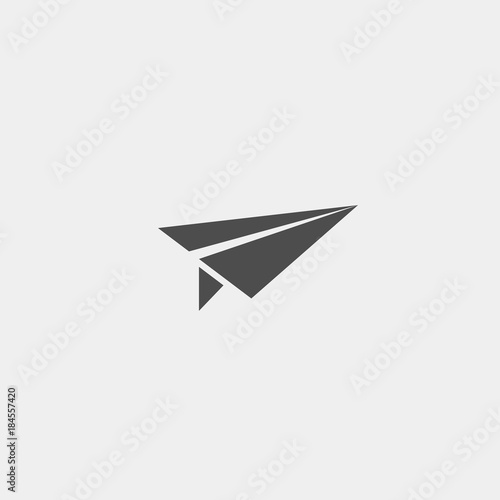 Paper plane flat vector icon