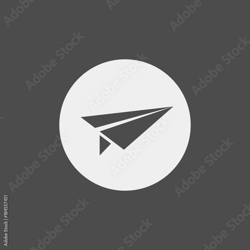 Paper plane flat vector icon