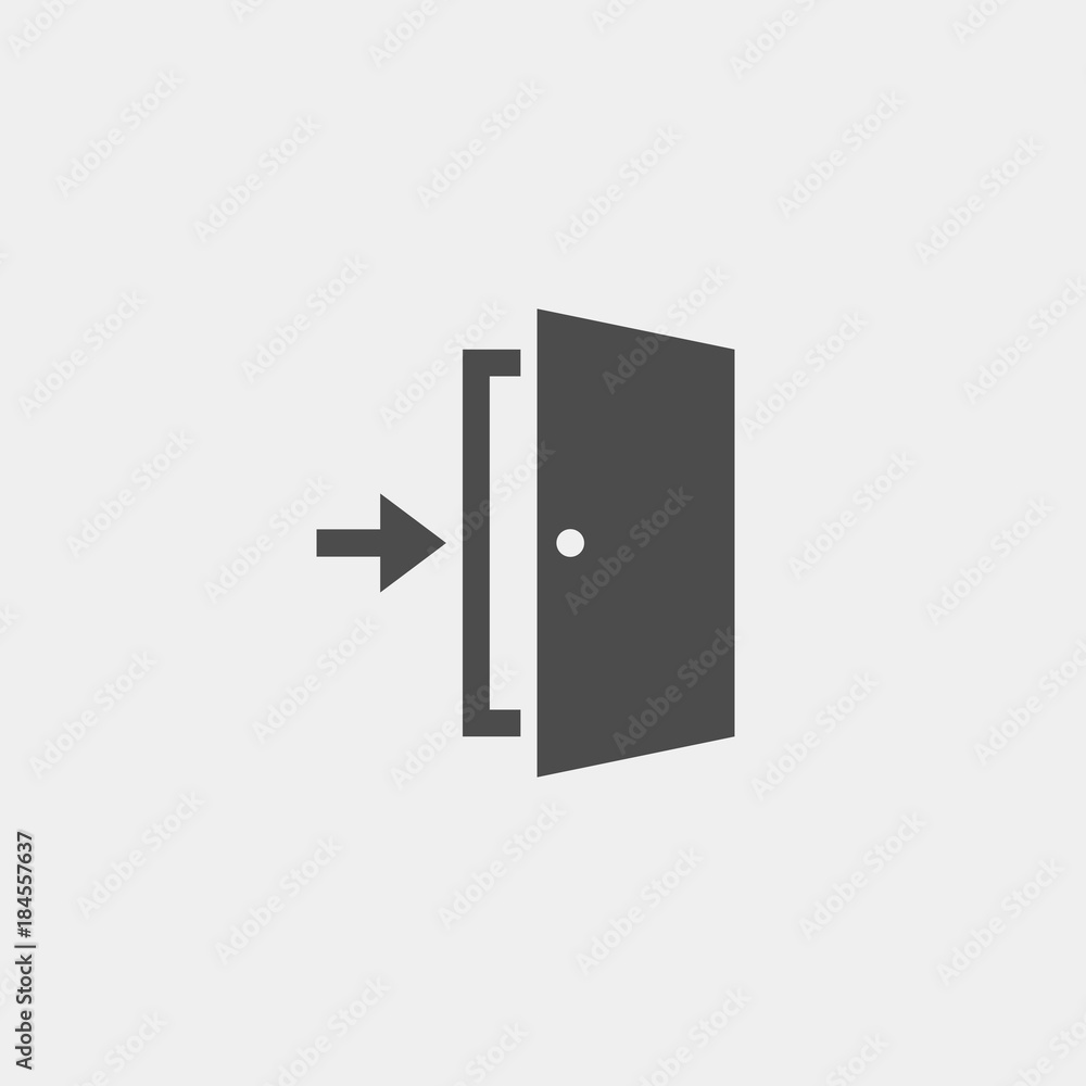 Door flat vector icon. Entance flat vector icon Door flat vector icon. Entance flat vector icon