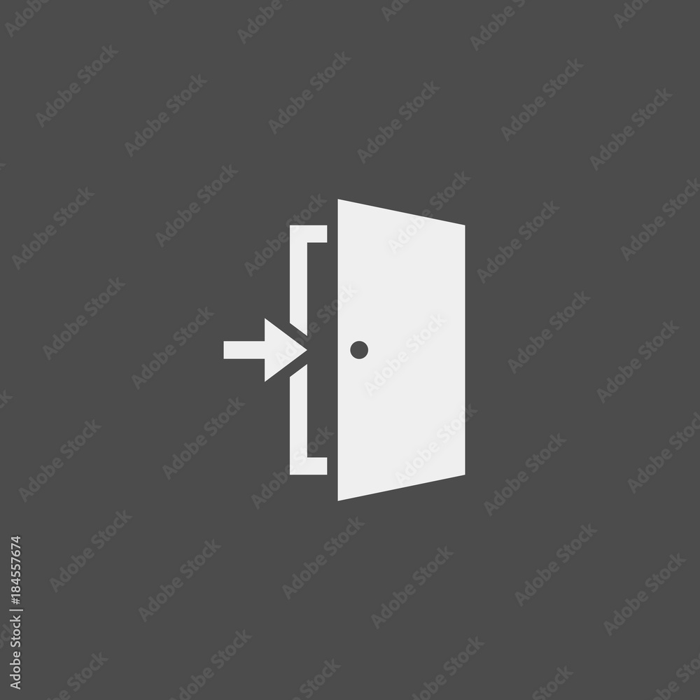 Door flat vector icon. Entance flat vector icon Door flat vector icon. Entance flat vector icon