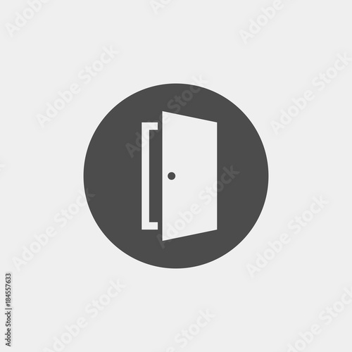 Door flat vector icon. Entance flat vector icon