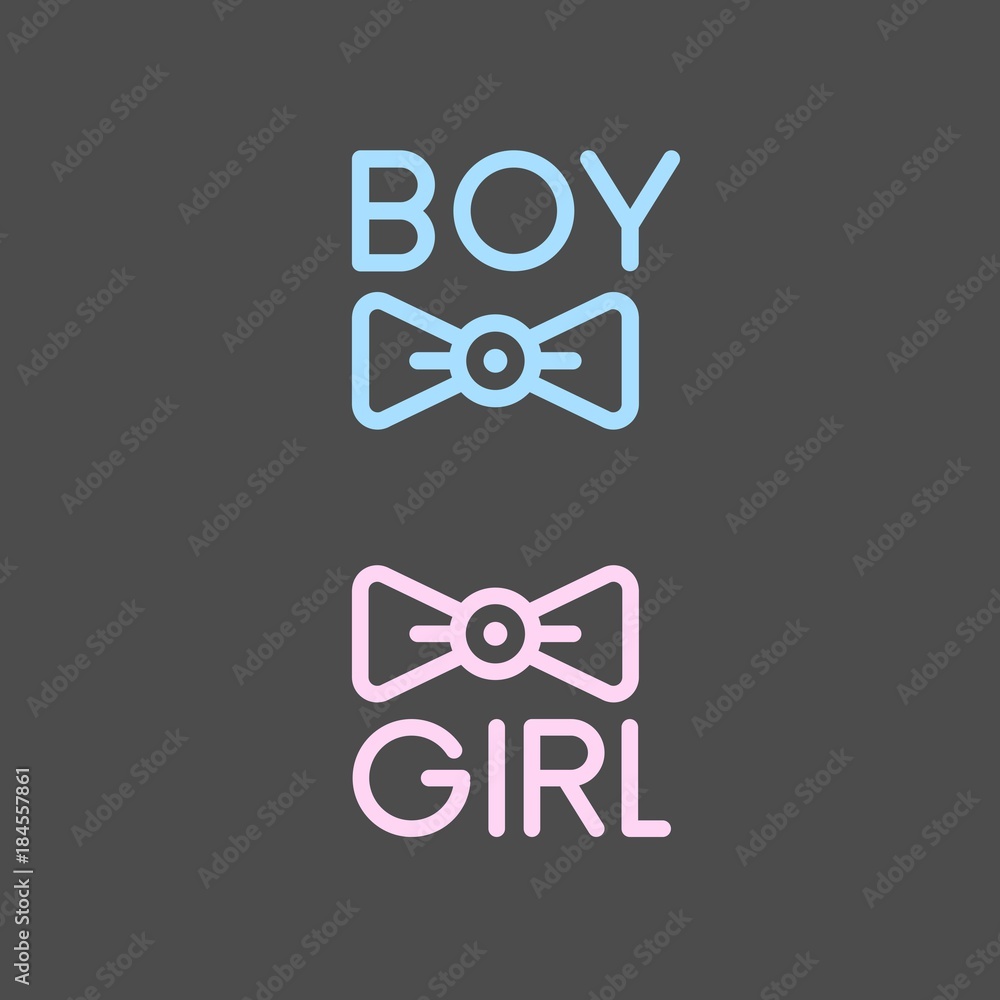 Newborn flat vector icon. Its a boy icon. Its a girl icon Newborn flat vector icon. Its a boy icon. Its a girl icon