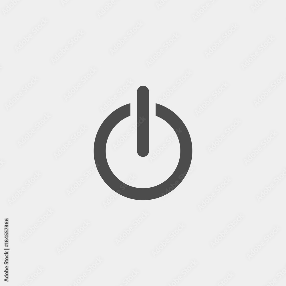 On off flat vector icon On off flat vector icon