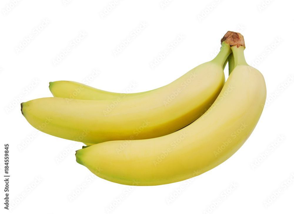 Cluster of banana isolated on white background