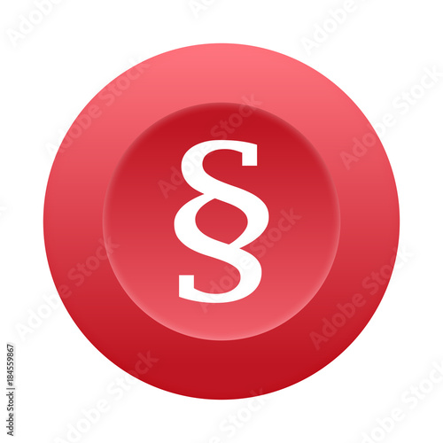 Runder 3D Button - Paragraph Zeichen