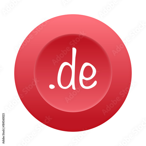 Runder 3D Button - .de URL