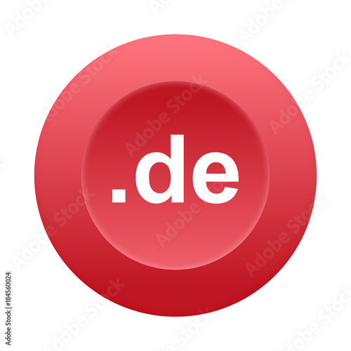 Runder 3D Button - .de Webadresse